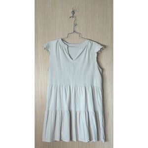 Unbranded Tan Mini Dress Sleeveless Casual Summer Dress Beige - Size Unknown